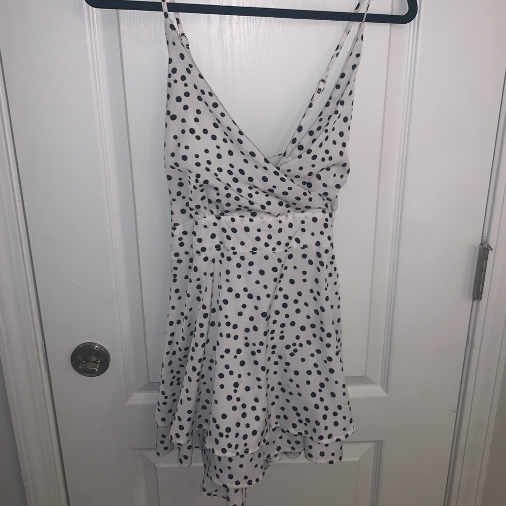 Black & White Polka Dot Romper
